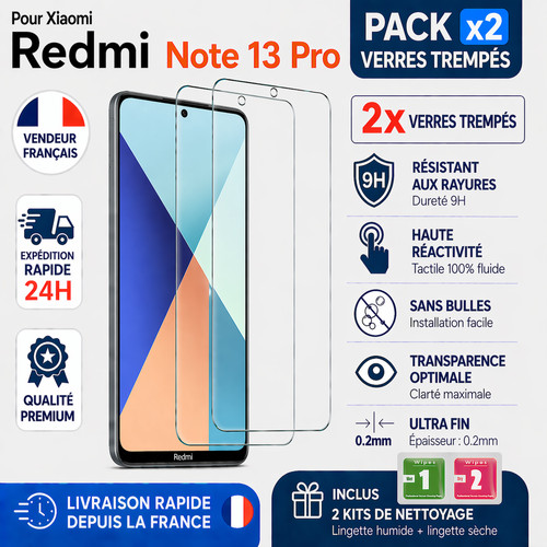 Verre trempé xiaomi redmi - 2x,