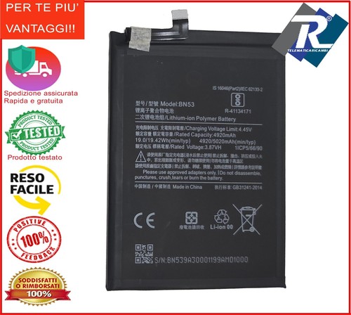 Batteria bn53 per xiaomi - bn53, redmi