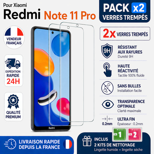 Verre trempé xiaomi - 2x,